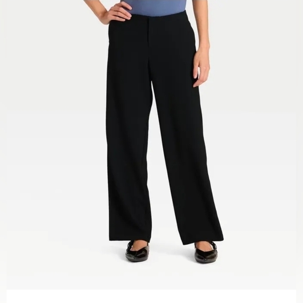 A New Day Women's Mid-Rise Bootcut Pants, Size 6 - Black